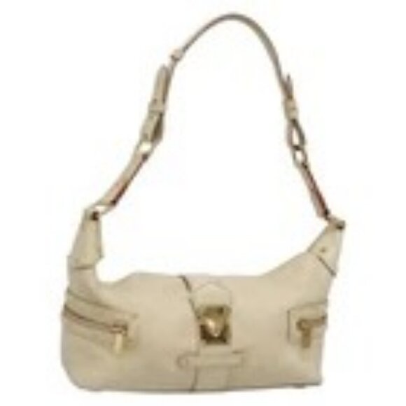 LOUIS VUITTON Suhari Ampheteu Shoulder Bag Leather White M91858 LV Auth 136527 - Picture 1 of 16